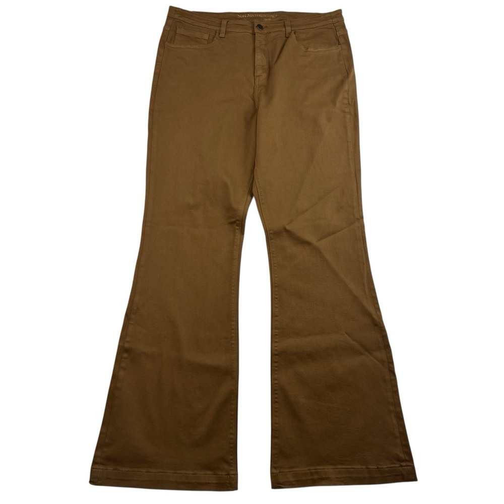 Soft Surroundings Brown Denim Flare Leg Jeans Pants Size 18T 18 Tall Style 4AN48